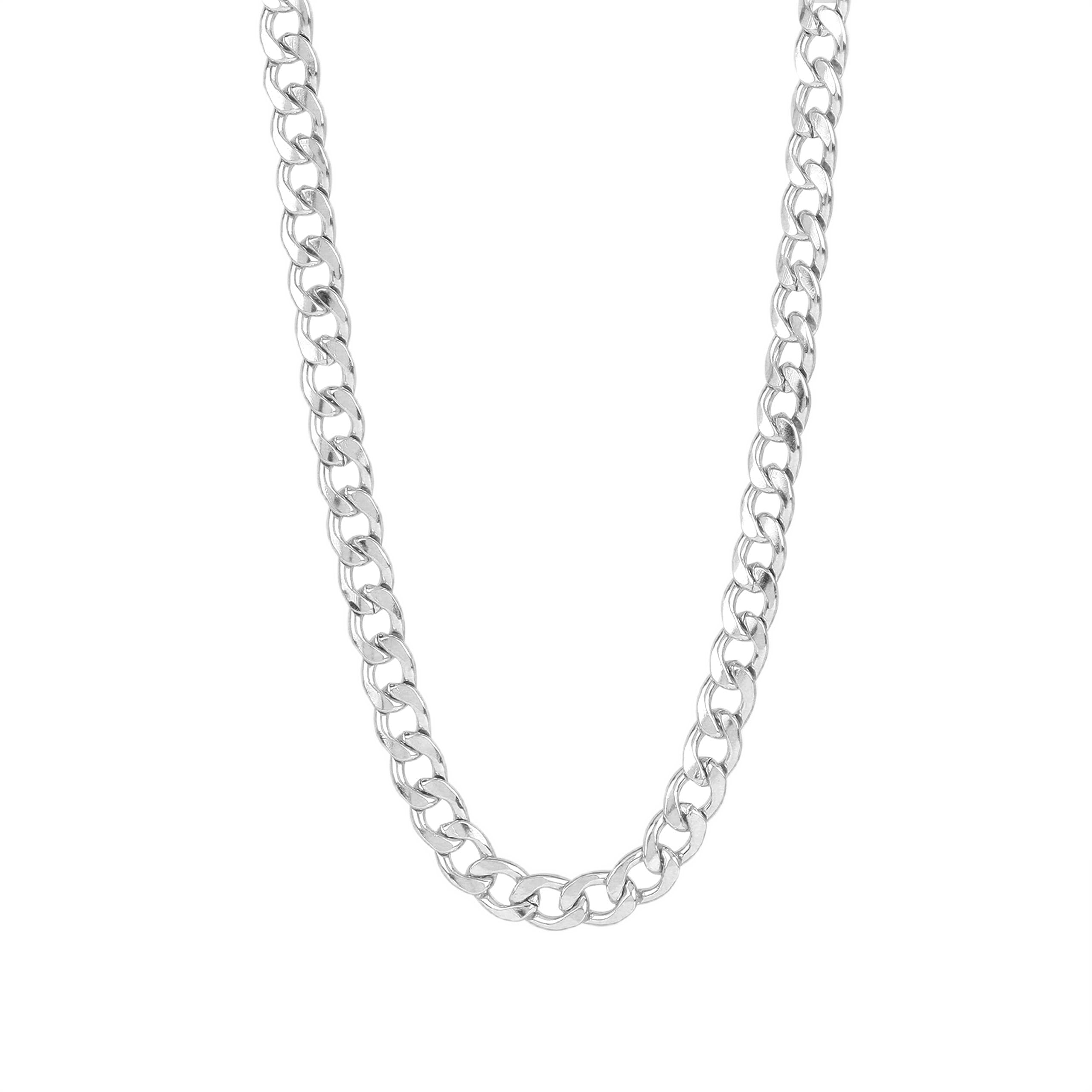 Silver Chain For Men Stylish Stainless Steel Silver Necklace Chain For Men Boys Neck Wear Anniversary Gift For Husband Boyfriend Fashion Men's Jewellery-image-12