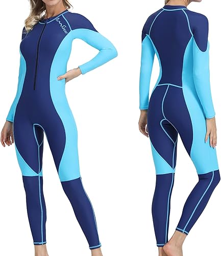 Miniatura 6 de OMGear Piel de buceo para mujeres y hombres, traje de baño de cuerpo completo, transpirable, de secado rápido, traje de buceo, protección UV,