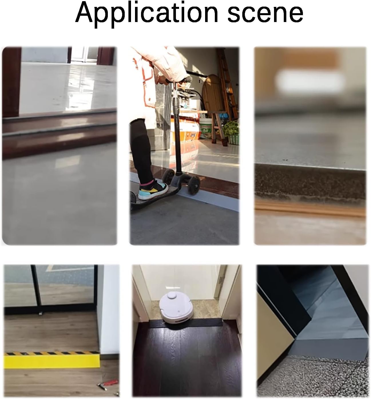 DSXH Przenośna Progowa,Rampa dla Wózków Inwalidzkich, Plastikowa Rampa do Zamiatania Skutera Robota i Roweru (Color : Czarny, Size : 100x8x2.5cm)