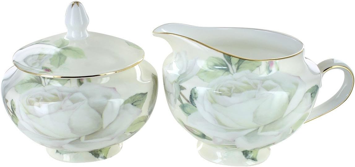 Iceberg Bone China Sugar and Creamer Set Cream & Sugar Sets