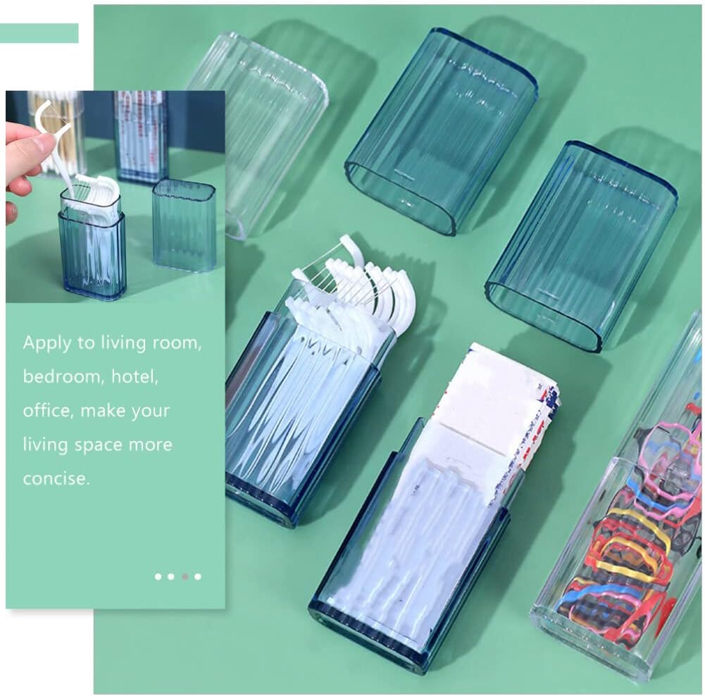 Mini Travel Swab Case 6pcs Travel Cotton Swab Storage Box Cotton Containers Clear Holder Dispenser Mini Case Small Sundries Box Cases