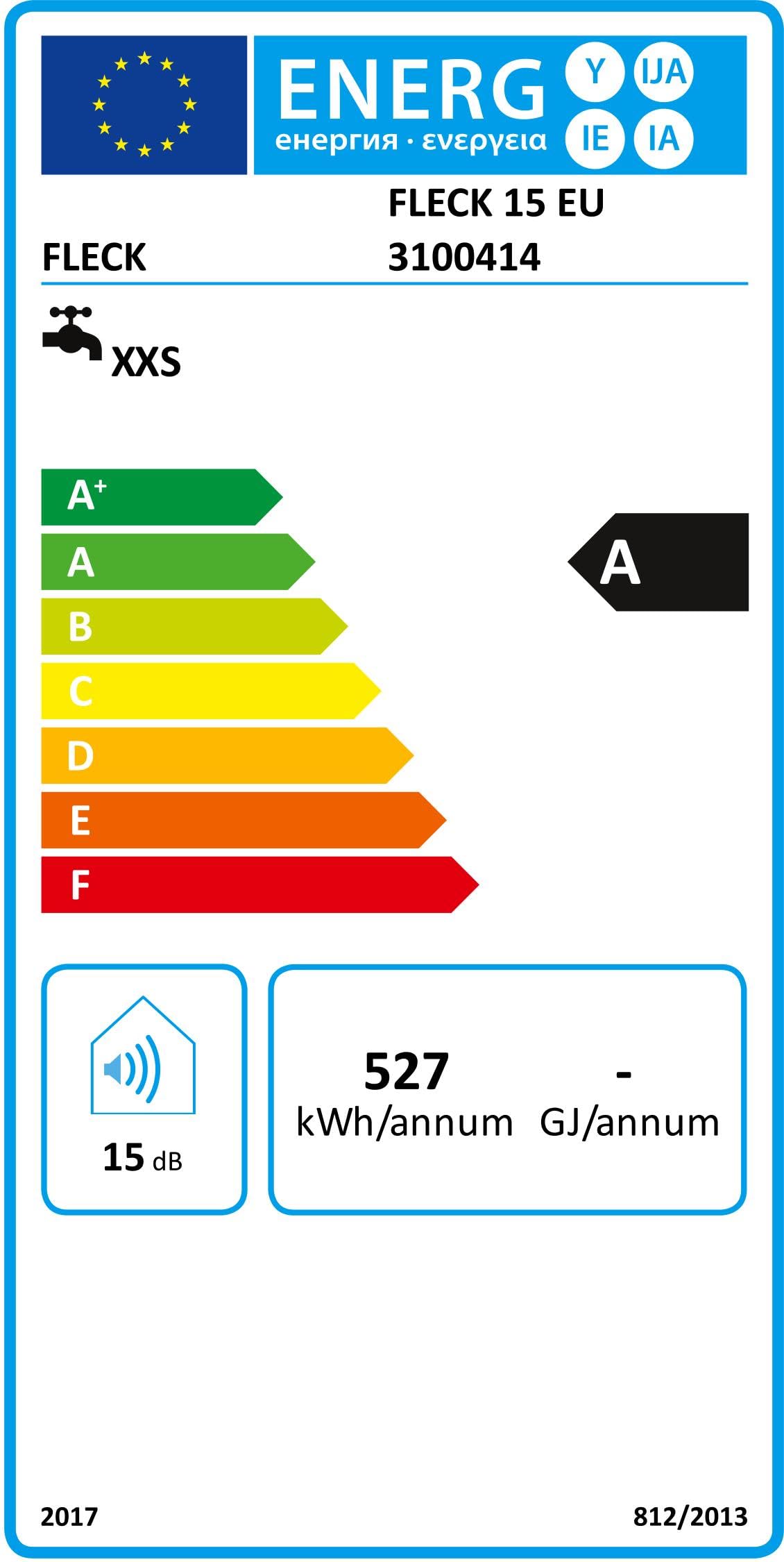 Fleck - TP-15 - Chauffe-eau électrique Efficacité énergétique AXXS, 15 Ltr