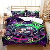 Funda Nórdica King Size Juego De Cama De Calidad De Hotel Juego De Edredón Rick Y Morty Fundas De Almohada De Polialgodón 100% Transpirables Suaves ((150x200cm)-Cama de 90,RAM 07)