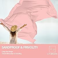 Vista 194 de Beach Blanket Oversized Extra Large 78" X 81",Waterproof Sandproof Beach Blanket 1-7 Adults Lightweight Durable for Travel Camping Hiking Picnic