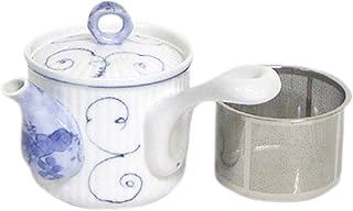 波佐見焼 急須 唐草ぶどう柄 (スーパーステンレス茶こし付) 60189