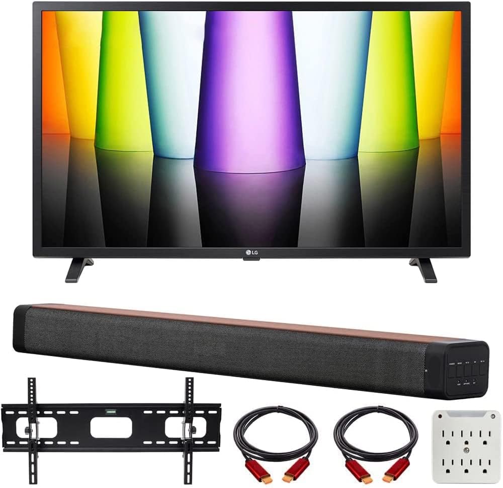 LG 32LQ630BPUA 32 Inch HDR Smart LCD HD TV Bundle with Deco Home 60W 2.0 Channel Soundbar, 37″-100″ TV Wall Mount Bracket Bundle and 6-Outlet Surge Adapter LG 32LQ630BPUA 32 Inch HDR Smart LCD HD TV Bundle with Deco Home 60W 2.0 Channel Soundbar, 37″-100″ TV Wall Mount Bracket Bundle and 6-Outlet Surge Adapter