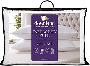 Fabulously Full Pillows 2 Pack, Ultra Soft Bounce Back Pillow Pair with Spiral Ball Fibre Filling, 233TC Breathable Cotton Cover, Supportive Hotel Quality Bed Pillows, Machine Washable, 48x74