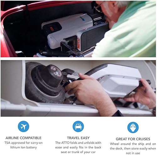 Miniatura 6 de Patinete de movilidad ATTO plegable de viaje por MovingLife, scooter eléctrico portátil de tamaño completo, batería de litio ligera, aprobado por