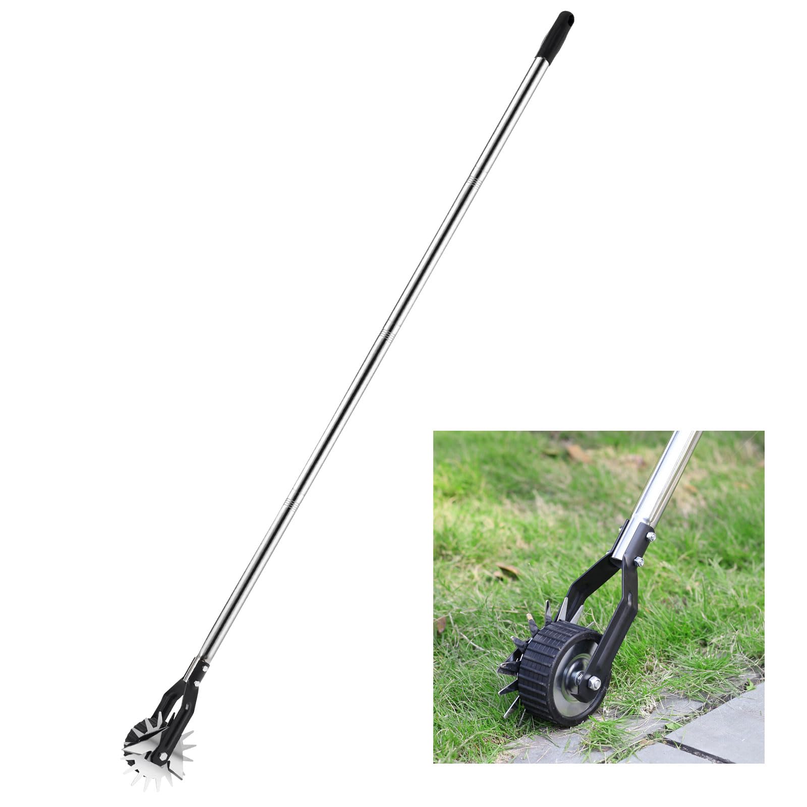 GAESHOW Tagliabordi Manuale per Bordi Orizzontali Destri Bordatore per Marciapiede con Manico per Aiuole Giardino, Paesaggistici, Edger Strumento per Prato con Manico Lungo, Tagliabordi Manualmente