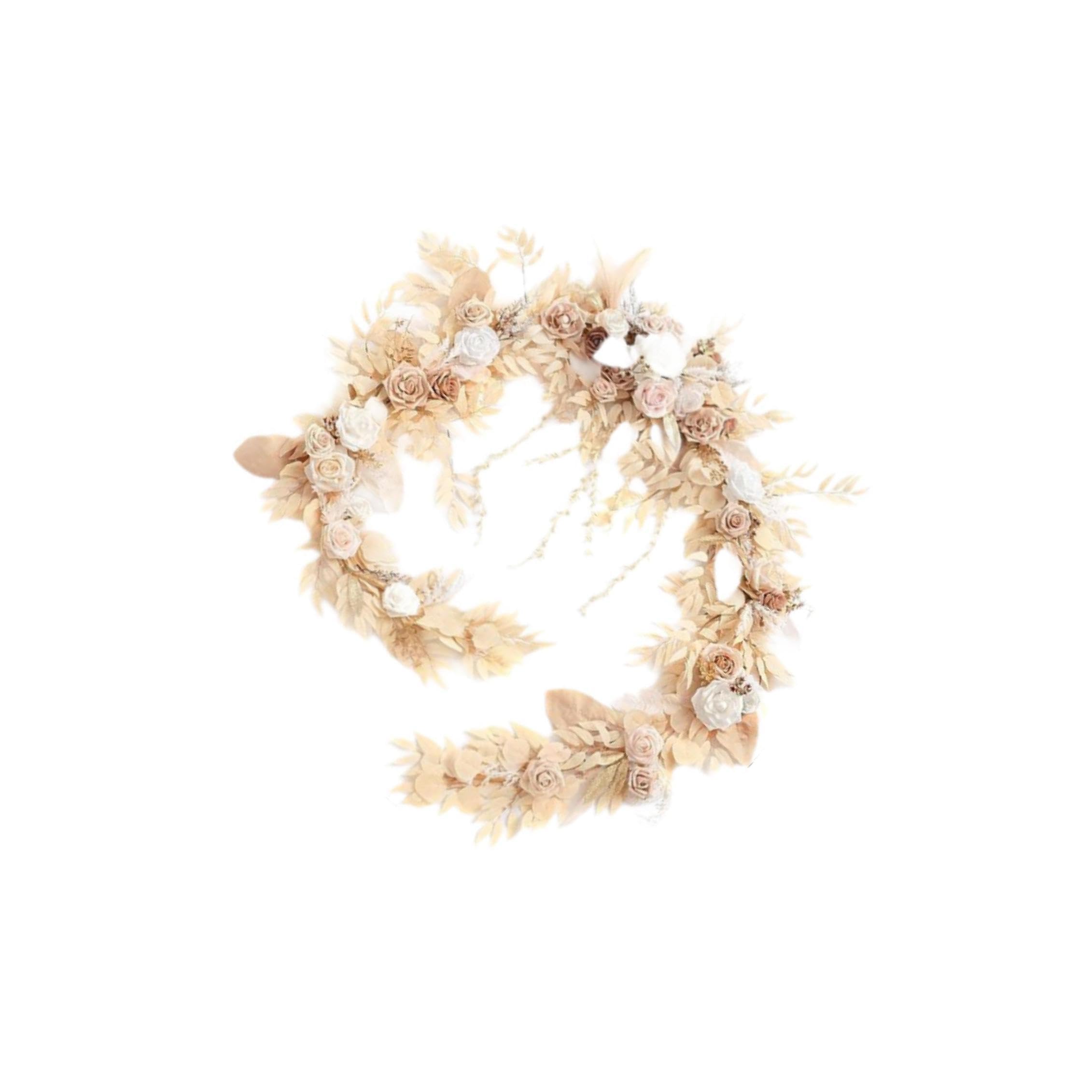 QIXCXAZ Artificial Silk Floral Vine Decorative Rose Garland Stunning Special Occasions And Interiors Floral Garland Hanging Leaves Decoration Arches