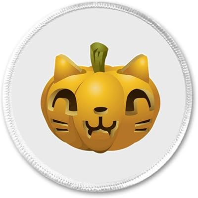 A&T Designs Kawaii Carved Kitty Cat Halloween Pumpkin 2.25