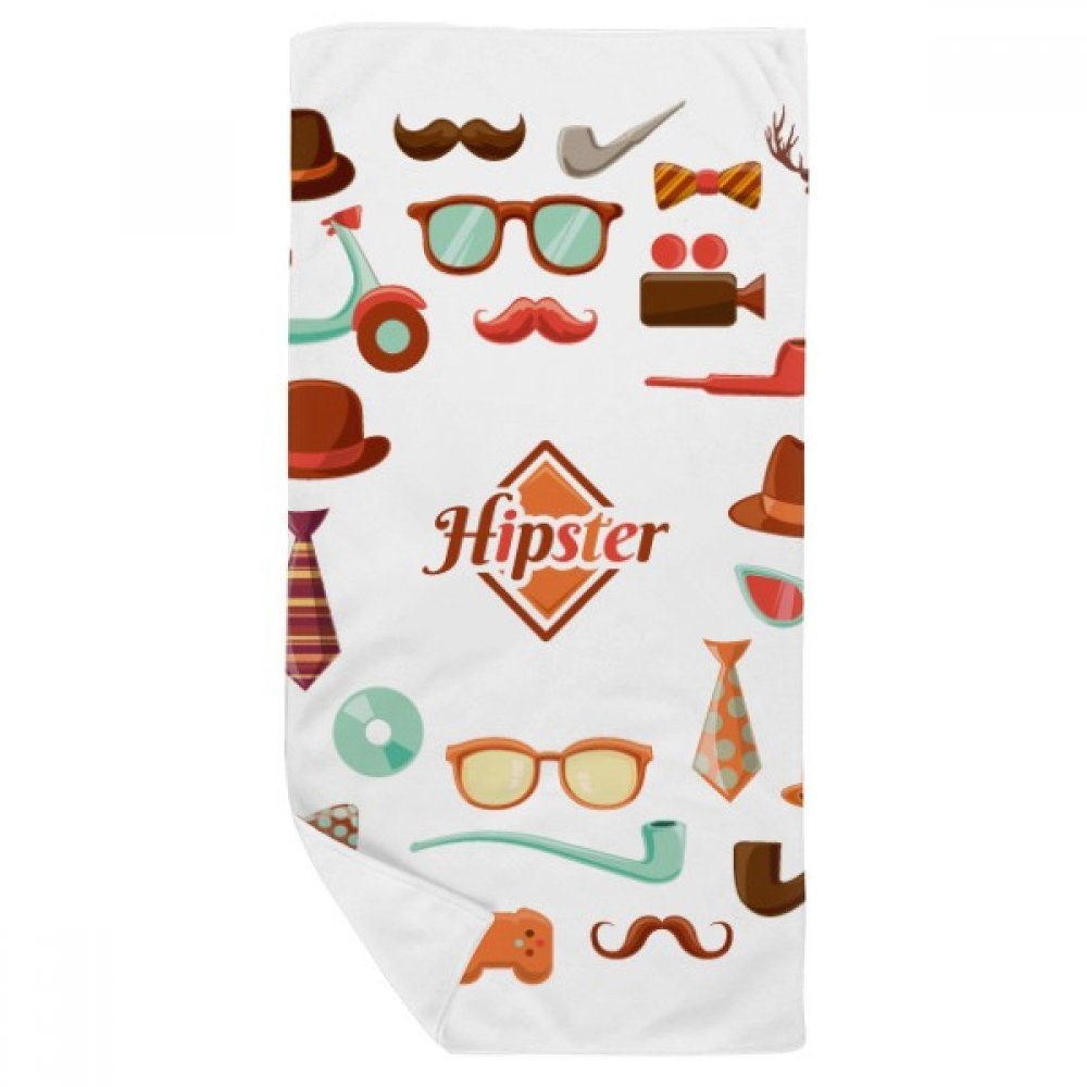Serviette de bain guitare anti-irritation gant de toilette doux 35x70cm