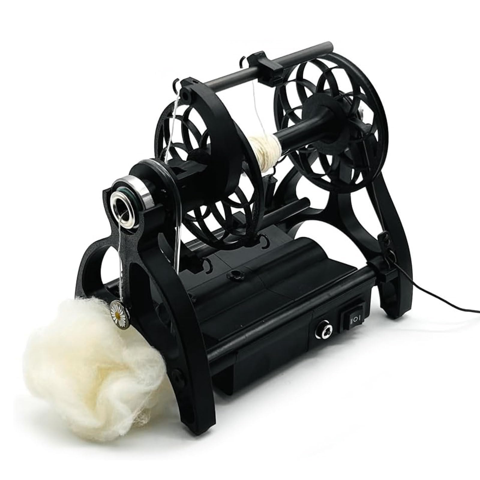 12V Electric Spinning Wheel for Yarn Making - High-Speed 800RPM, Large Torque, Mini Spinning Wheel for Wool Fibre, Yarn Spinning Wheel