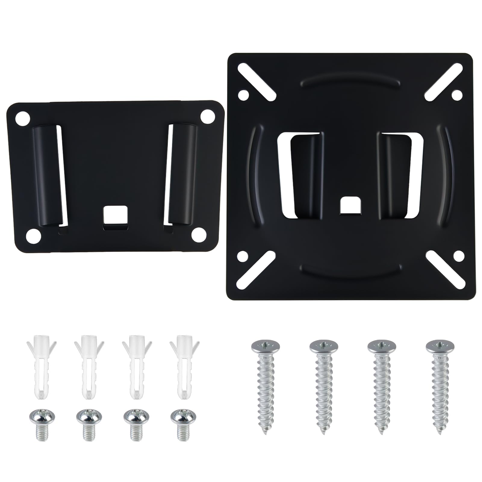 Monitor Wall Mount for 14-27 Inch TV Computer, Universal Fixed Low Profile Wall Bracket, VESA 75x75 100x100mm, Ultra Slim 12mm, Max 33lbs, Small TV Mount for RV Camper Office