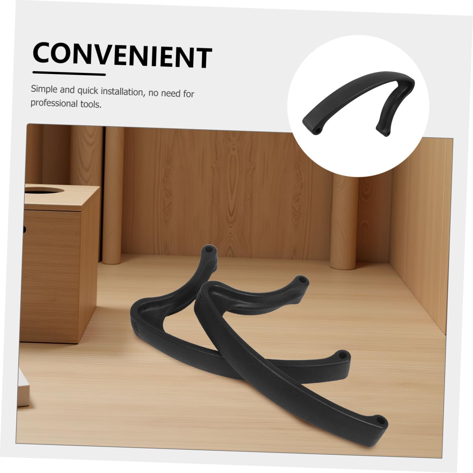 Braccioli per Sedia Ufficio in Plastica Ricambio Ergonomico per Poltrone da Scrivania Compatibile con Sedie Gaming e Ufficio Comfort e Supporto per Adulti Anziani e Disabili