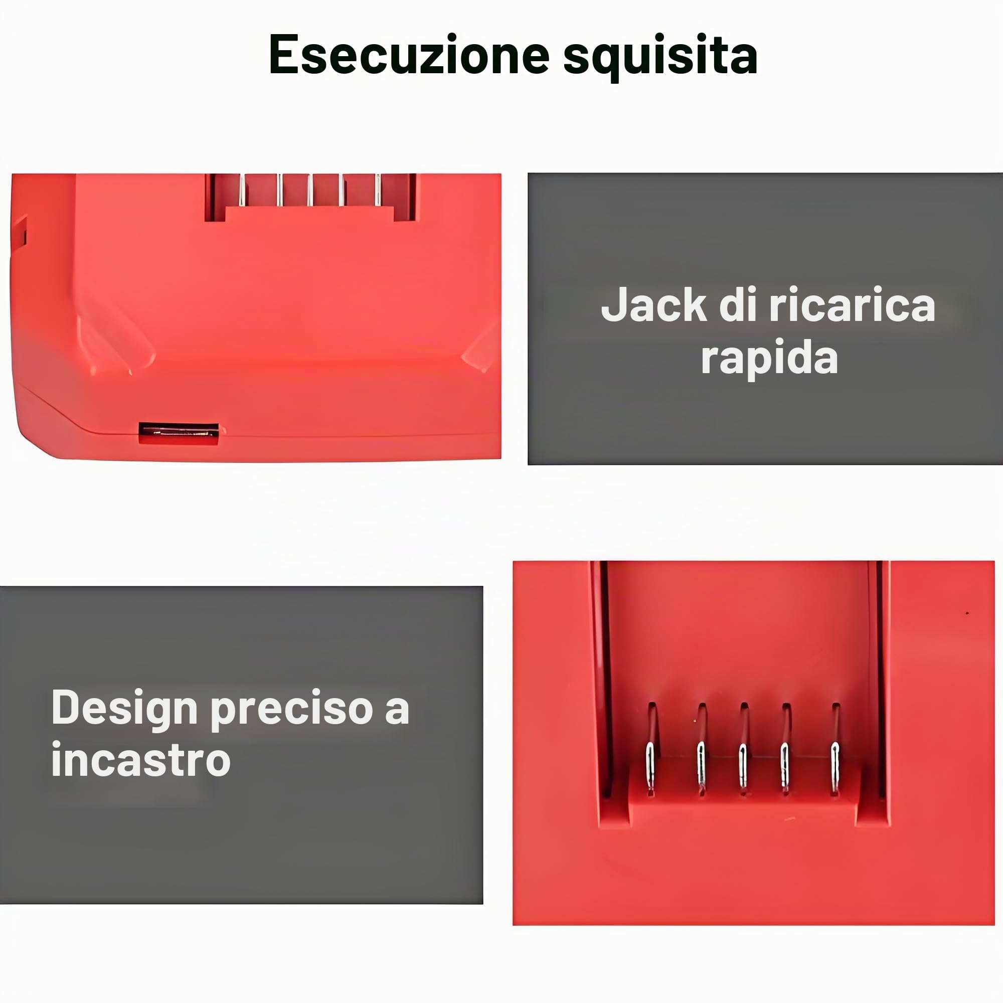 Caricabatteria Caricabatteria 100‑240V Caricabatteria Portatile Sostitutivo Accessori per Utensili Elettrici per Hilti 12V C4/12‑50(EU Plug)