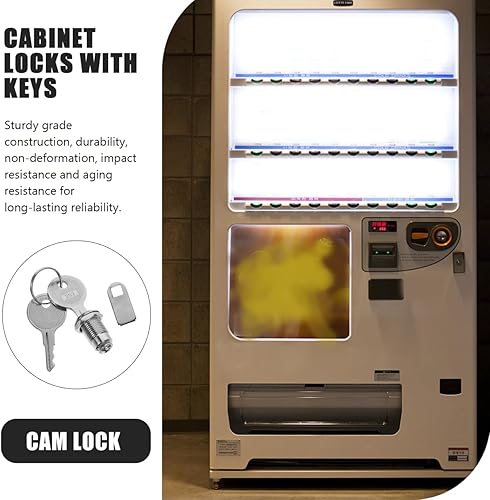 Miniatura 7 de Housoutil 2 juegos de cerradura de leva Ch751 Cerraduras de gabinete de llaves con llaves Cerraduras de cajón Cerraduras de compartimiento Rv
