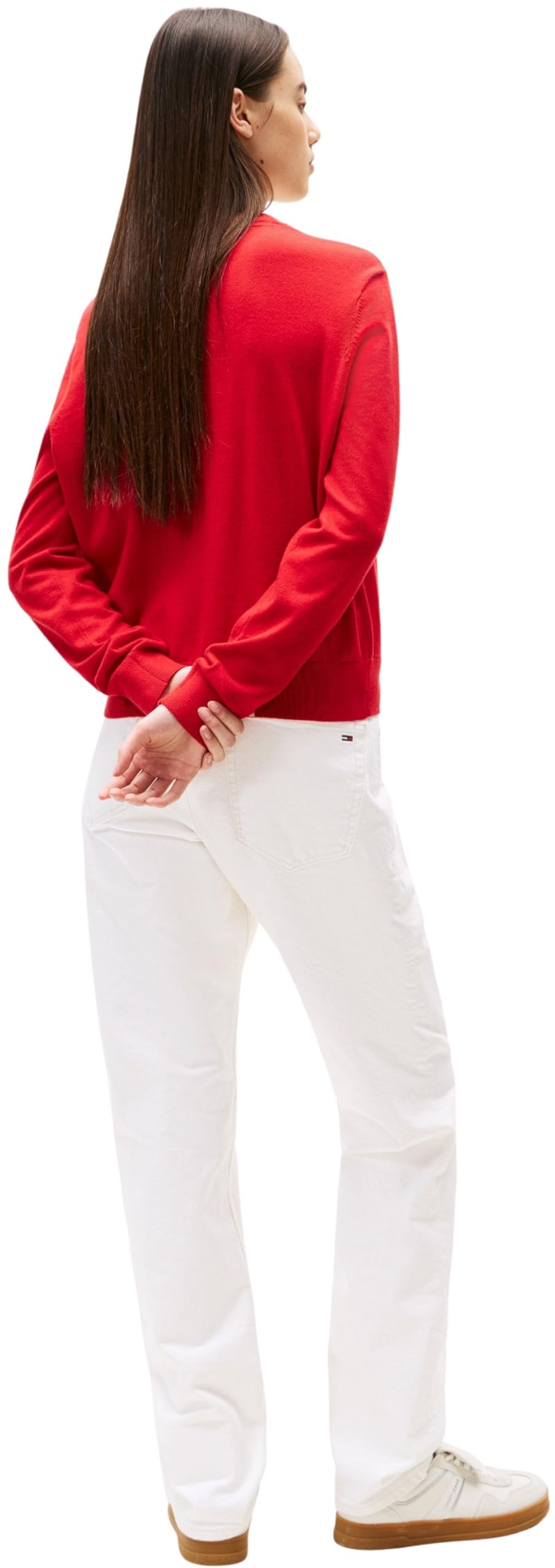 Tommy Jeans Damen Pullover Essential Crew aus Baumwolle, Rot (Sapphire Red), 4XL – Ansicht 2