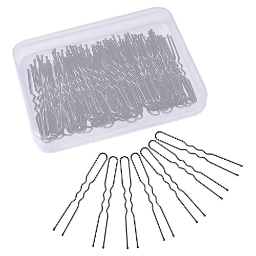 IKOCO - 80 horquillas para el cabello en forma de U de 2.75 pulgadas con caja de almacenamiento, color negro