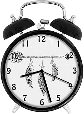 Amazon Co Jp 210star かわいい表情の女の子の子供と架空の角のあるキャラクター レトロで個性あふれる 家やオフィス用の大きなウェイクアップの目覚まし時計 ホーム キッチン