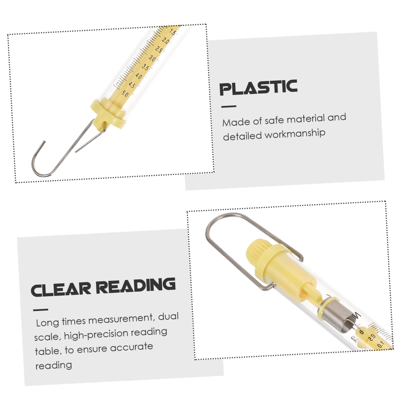 2pcs Newton Force Meter Spring Scales Dual Scale Labeled Spring Scales ...