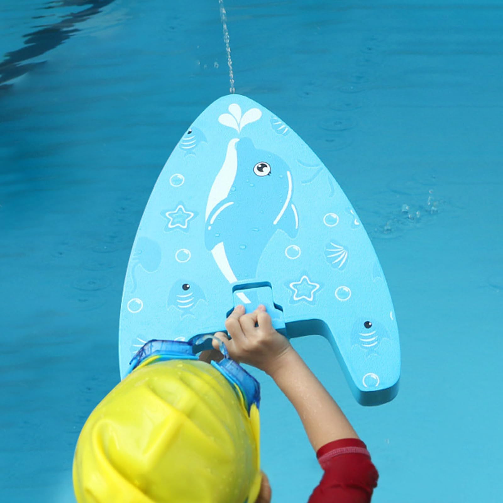 2 Pezzi Tavoletta Nuoto Galleggiante di Nuoto con Manico Giocattolo da piscina con spruzzatore d'acqua estraibile Ausilio Galleggiante in schiuma EVA Per Principianti Spiaggia Vacanza Esercizio