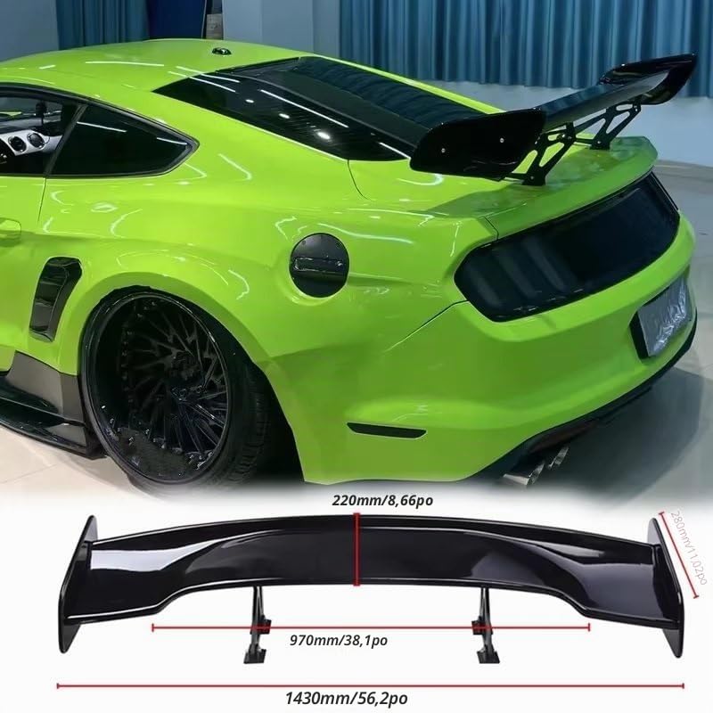 Spoilers Arrière Voiture Pour Ford Pour Mustang Spoiler 2011 2013 2014 2015 2016 2018 Gt Aile Arrière Voiture Diffuseur Tunning Accessoires Fiber Carbone Spoiler Highland Aileron Voiture(ABS Carbon Lo