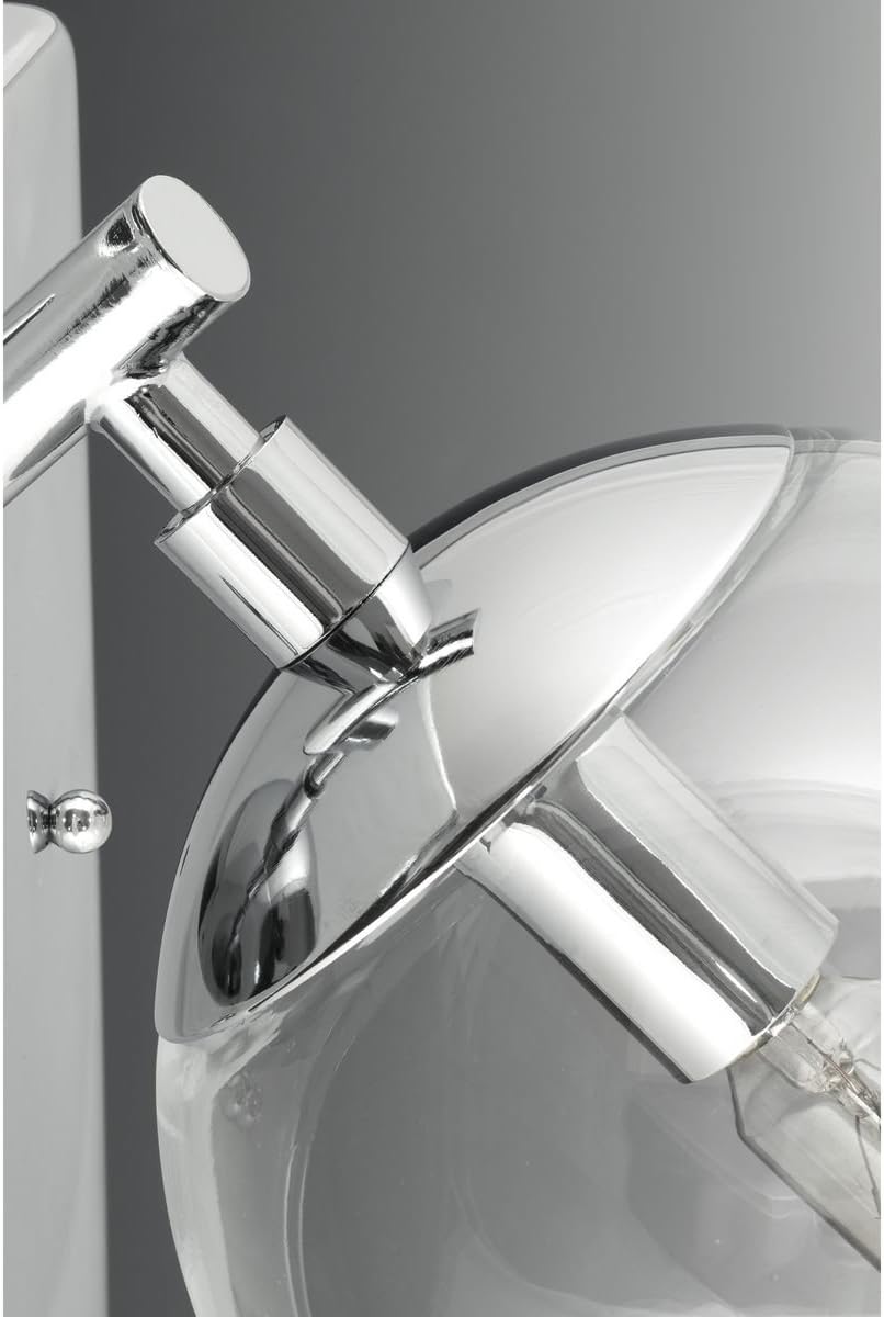 Black Friday Sale 2022 Mod Collection 1-Light Clear Glass Mid-Century Modern Bath Vanity Light Polished Chrome Big Sale Mod Collection 1-Light Clear Glass Mid-Century Modern Bath Vanity Light Polished Chrome