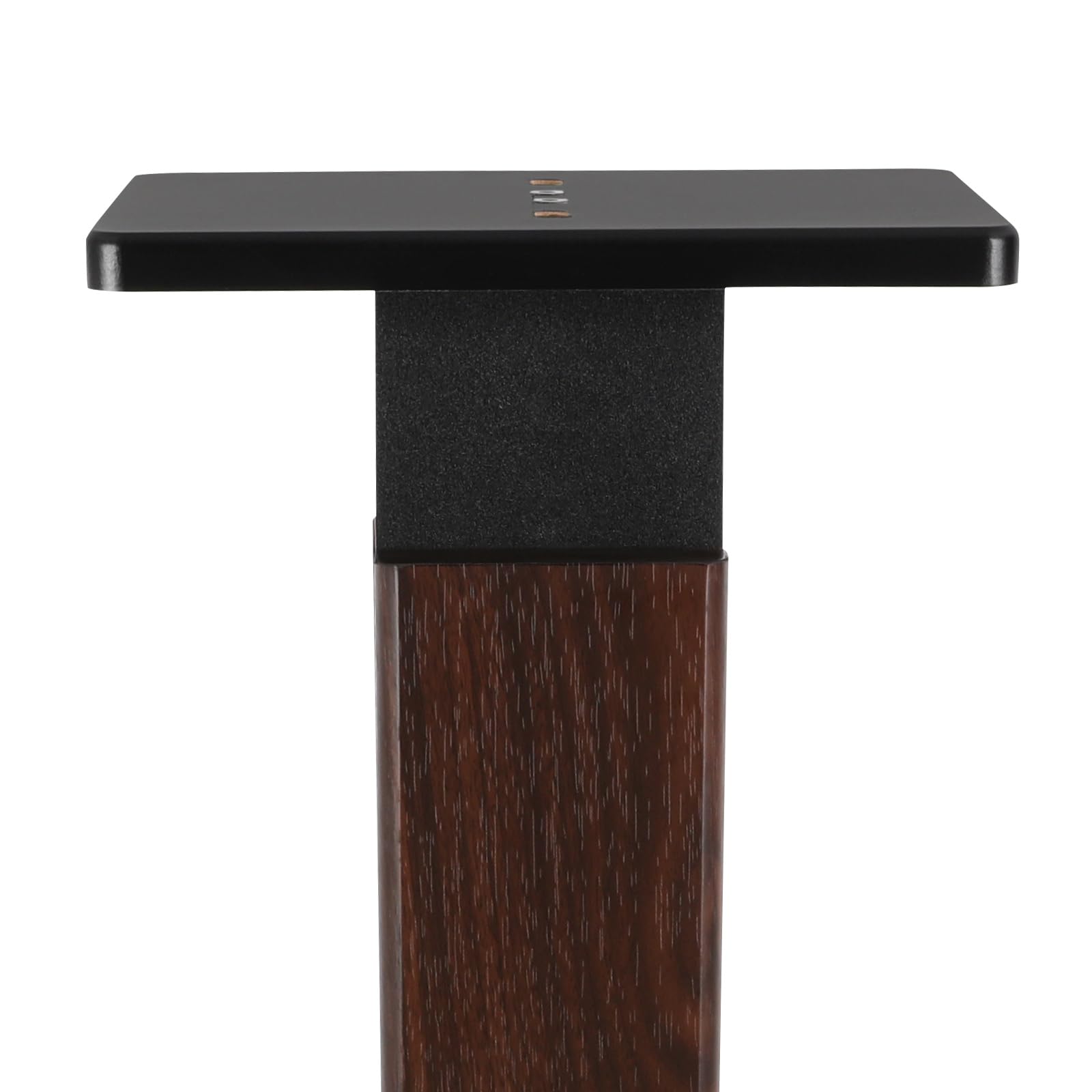 Soporte para altavoces de 65 a 85 cm, altura regulable, juego de 2 unidades, soporte para altavoces satélite, capacidad de carga de 30 kg (color nogal)