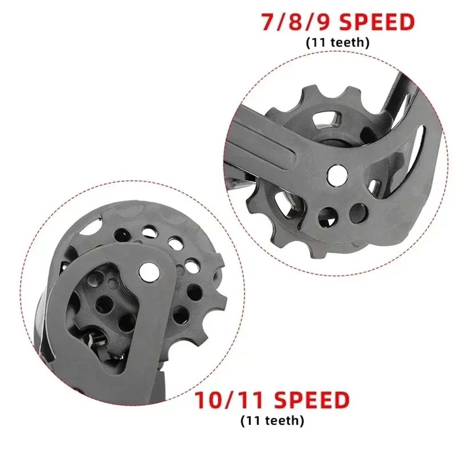 Generico Deragliatore Posteriore Bici 7 8 9 10 11 velocità Ruota Guida Silenziosa MTB Parti del Cambio Bici da Strada
