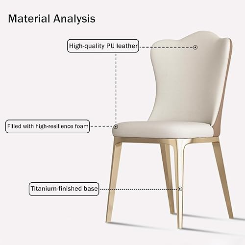 Miniatura 4 de Juego de 6 sillas de comedor, sillas de comedor tapizadas, sillas de cocina modernas con respaldo, silla de vestíbulo con patas de metal