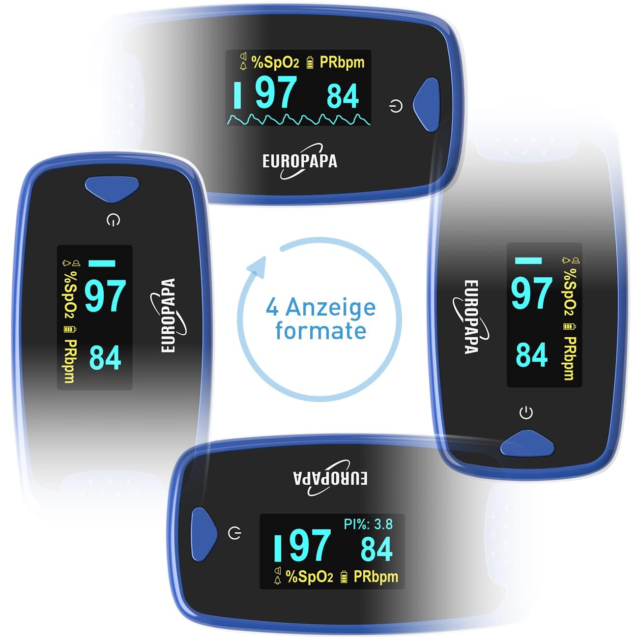 H2o Idrogeno Pulsossimetro Da Dito OLED CON-TEC CMS50NA - Misura Saturazione Ossigeno E Frequenza Cardiaca Misuratore Saturazione Ossigeno CON-TEC CMS50NA