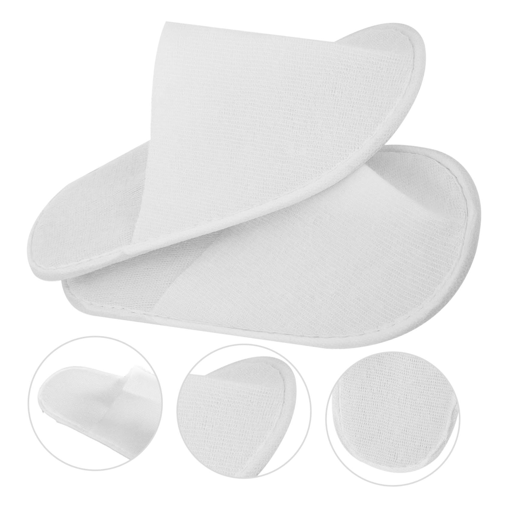 12 Paia di Pantofole da Hotel Monouso Unisex Bianco Suola Antiscivolo, Morbide e Comode, per Party e Motel