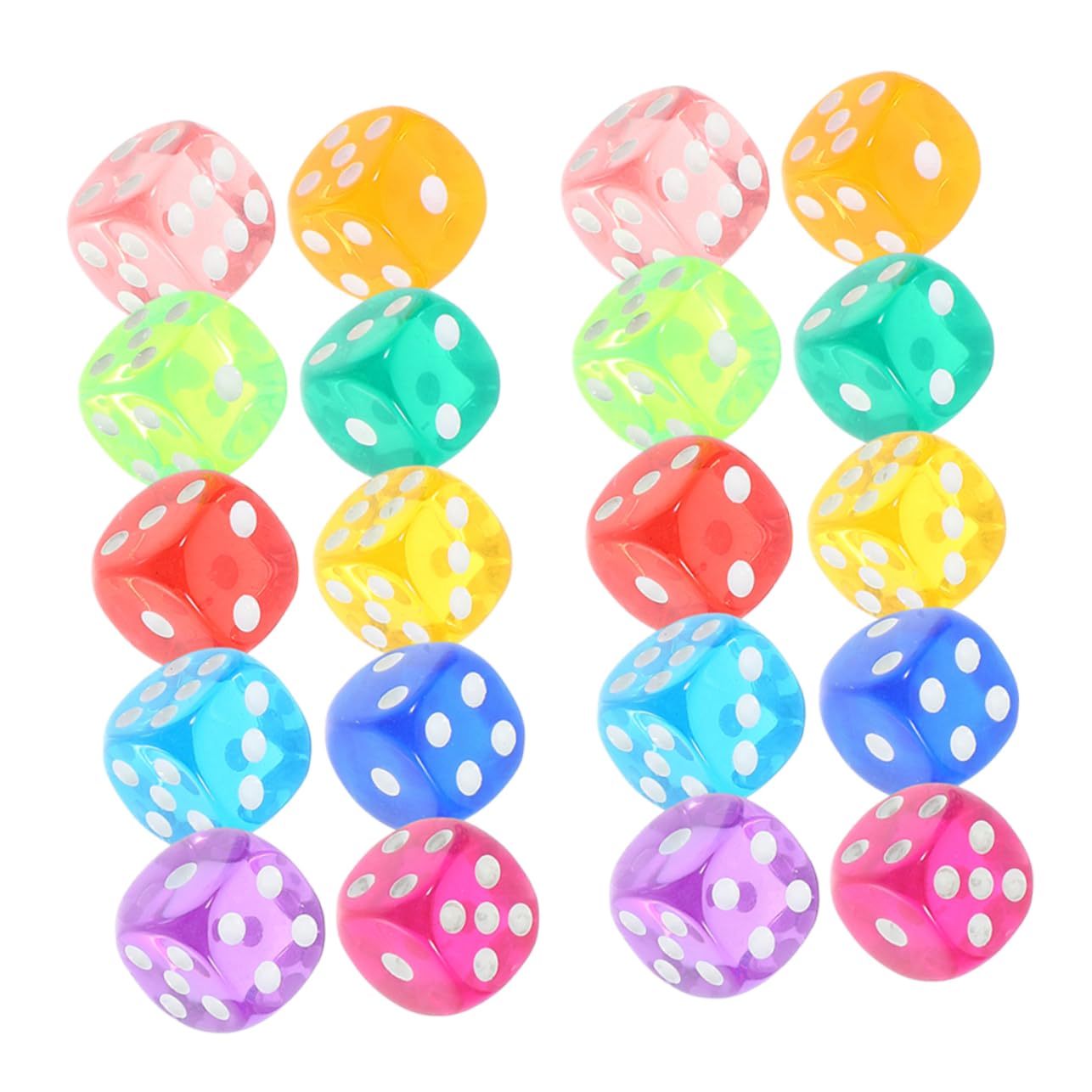 Abaodam 400 Pièces Dés Transparents Jouer aux dés Jeux de dés de des Jouet de dés Jouet de de dés Accessoires de dés de Accessoires de fête dés pour Le Acrylique