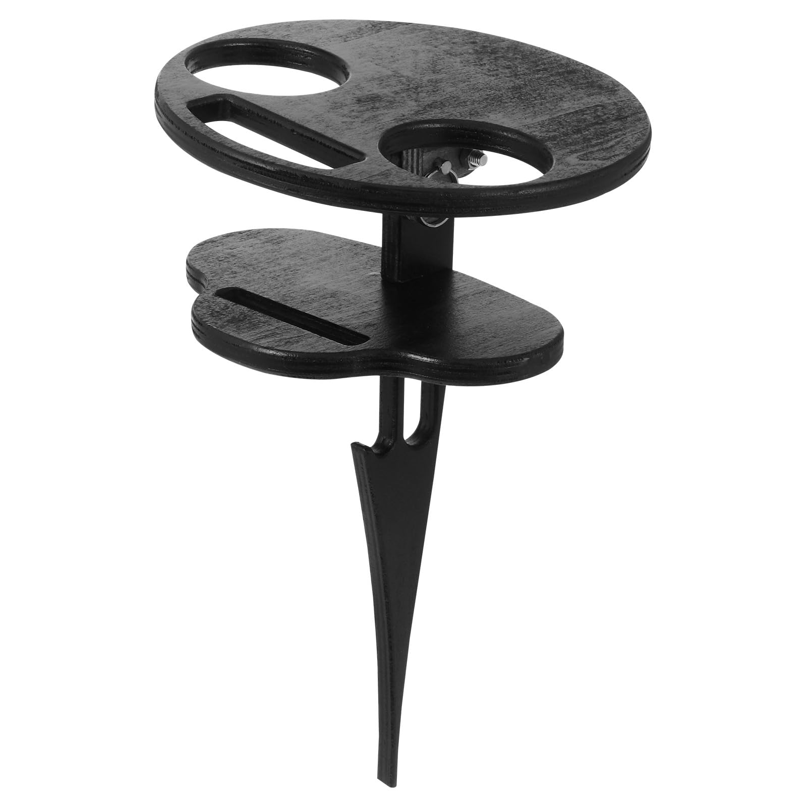 Table de camping double plateau résistante et portable avec support
