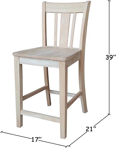 Miniatura 116 de International Concepts San Remo Taburete alto de bar, gris pardo lavado gris topo lavado,Espresso,Marrón,Beige,Negro -,Hickory/piedra