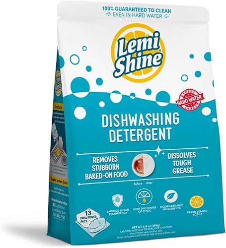 Lemi Shine Cápsulas naturales para lavavajillas Cápsulas de detergente para lavavajillas todo en uno en polvo y gel con potente ácido cítrico