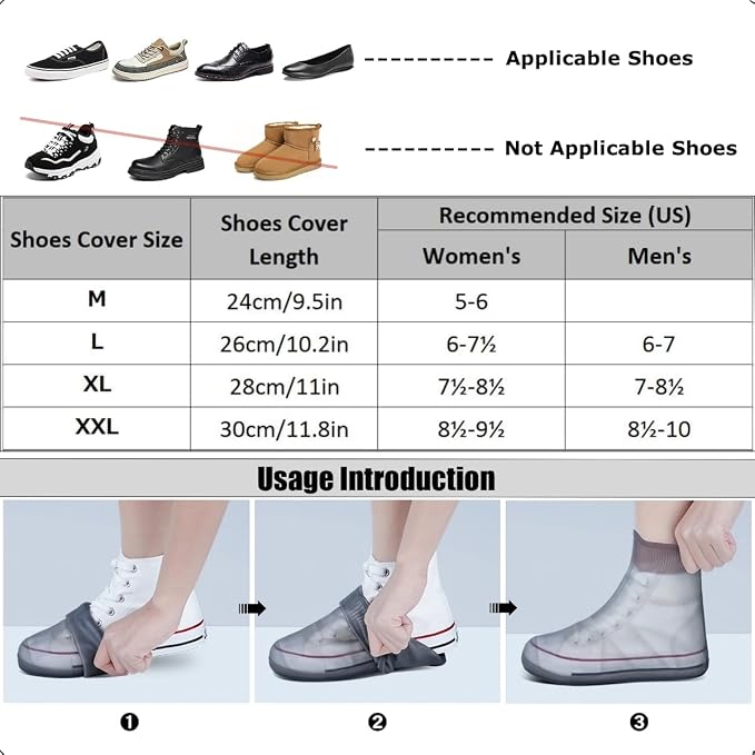 Cubrezapatos impermeables reutilizables TPE talla L miniatura 5