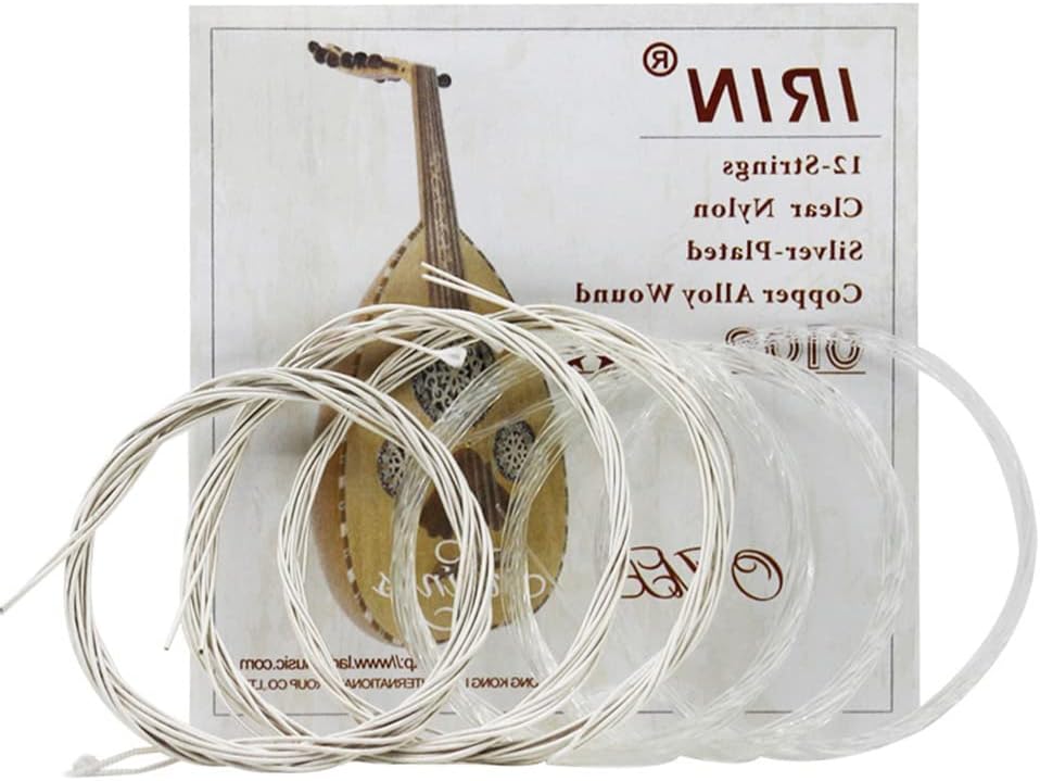 Aluy Oud 11 Strings, Light Weight Long Service Life Moderate Tension Fine Workmanship for Oud Replacement (12 Strings)