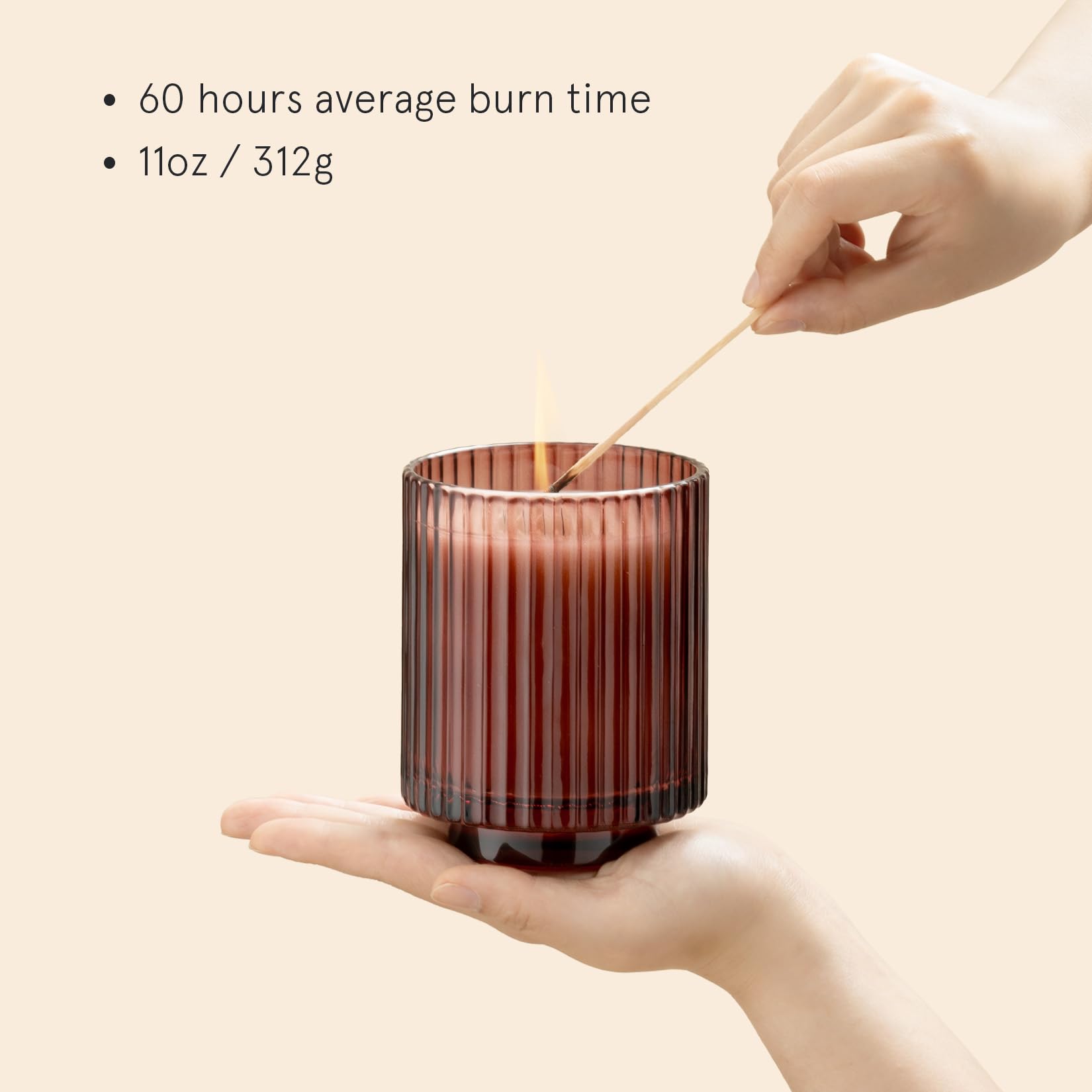 LA JOLIE MUSE Velas perfumadas de tomate y vid para el hogar, cera de soja, 11 onzas