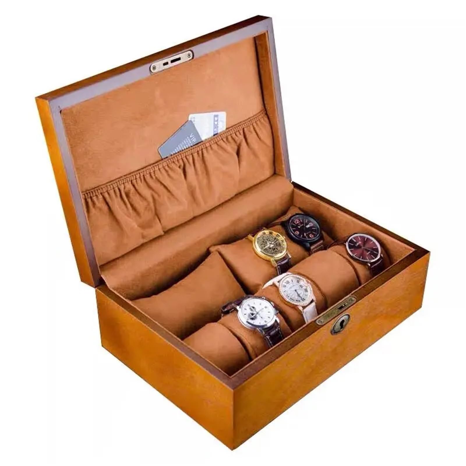 Portaorologi in Legno Massello Scatola porta orologi in legno da 10 slot | Solido supporto for display organizer(Style 3)
