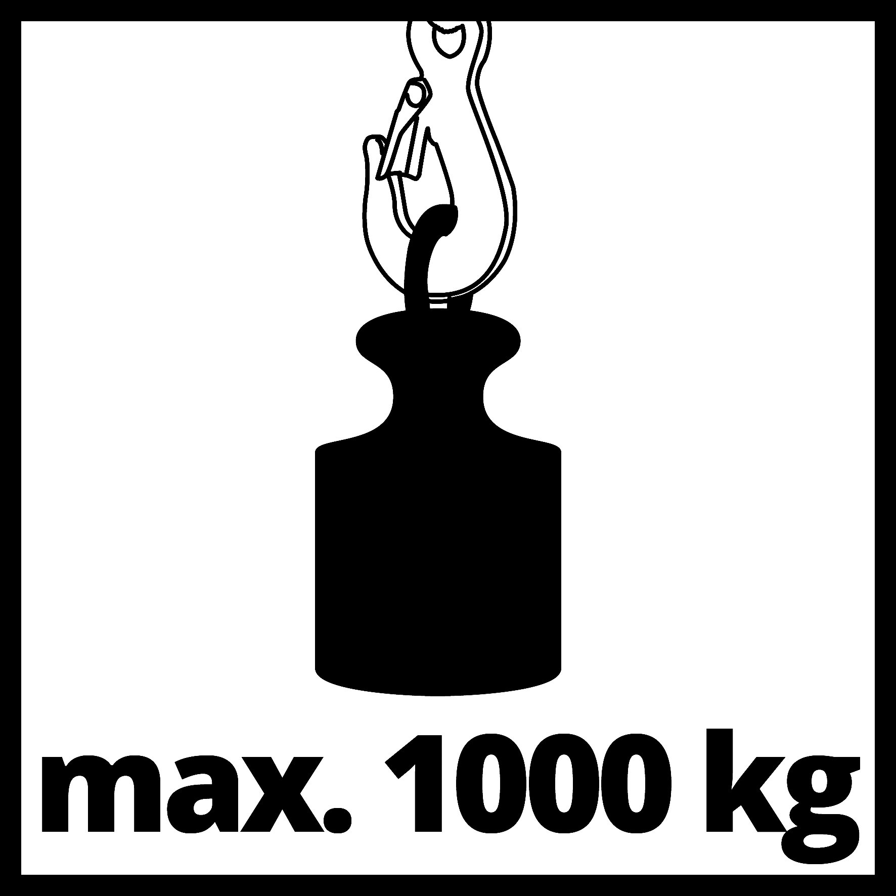 Einhell Palan à chaîne TC-CH 1000 (Force portante : 1000 kg, Hauteur d'élévation : 2,50 m)