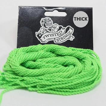 Twisted Stringz Yo-Yo Strings - Polyester - Solid Thick YoYo String - 10 Pack (Green)
