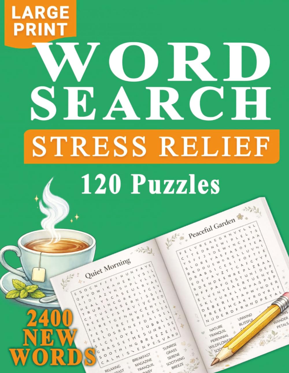 Large Print Stress Relief Word Search: 120 Easy Puzzles for Relaxation, Calm, and Peaceful Focus: Large Grid, Easy-to-Read Puzzles for Quiet Moments and Mental Breaks