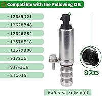Vista 2 de Válvula Solenoide del Actuador de Posición del Árbol de Levas de Admisión y Escape Kit de Control de Aceite VVT Compatible con Chevy, Saturn