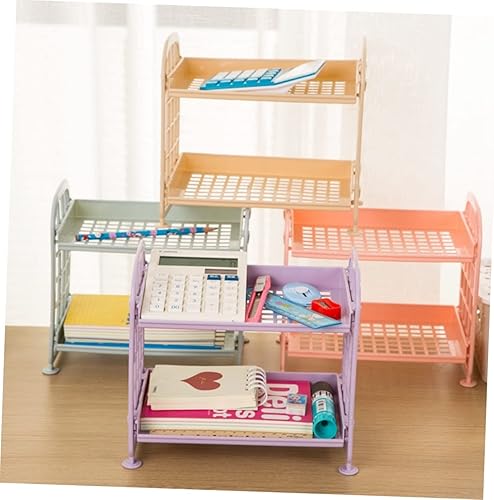 Miniatura 8 de Cabilock Práctico estante de almacenamiento 2 estantes de frutas Estante de almacenamiento de cocina Estante de almacenamiento de baño Estante de