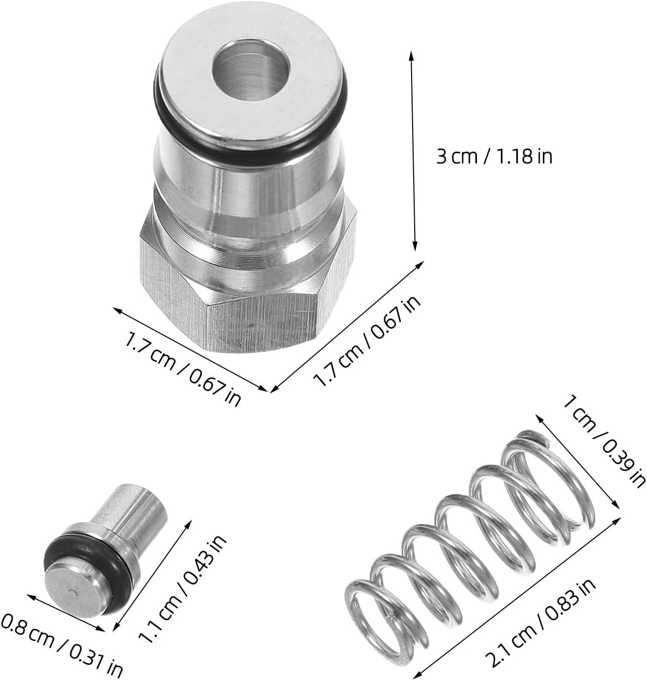 Stainless Steel Keg Ball Lock Post, 19/32-18 Thread Valve
