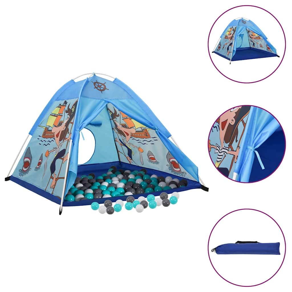 Genérico Tienda de Juegos para niños con 250 Bolas Azul 120x120x90 cm,Juegos y Juguetes,Estructuras para Juegos al Aire Libre,Tiendas y túneles de Juego,Azul,3107743