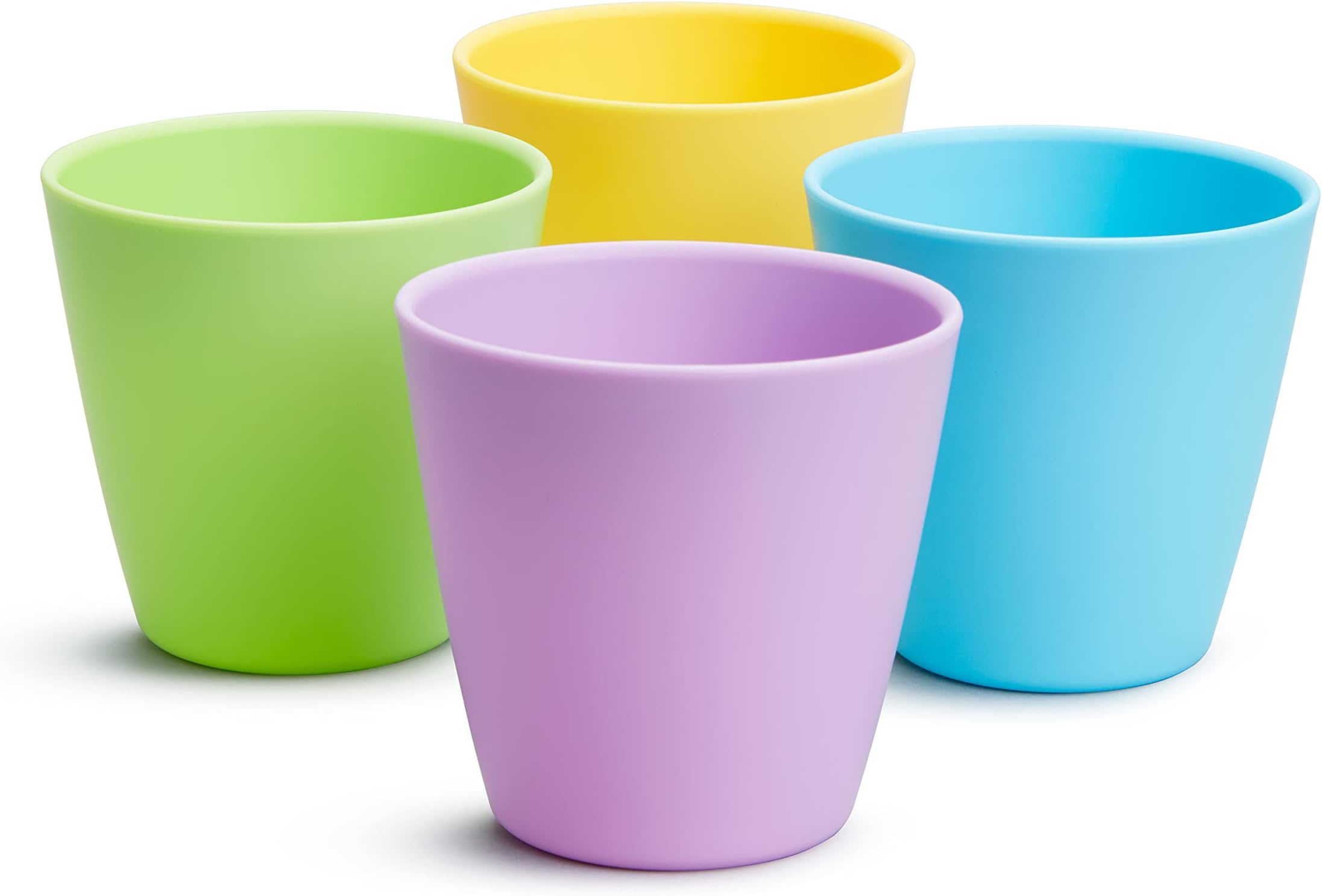 Munchkin Multi Open Cup, 4 colorful cups for the little hands, unbreakable, easy to hold, BPA free, Toddler/ Kids, 18 Months and above, Pack of 4
