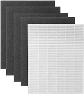 115115 Replacement Filters A for Winix PlasmaWave C535, 5300-2, 6300-2, 5300, 6300, P300, AM90, 9000, 5000, 5000B, C909, 9800 Air Purifier, 1 x True HEPA Size 21 Filter Plus 4 x Carbon Pre-Filters